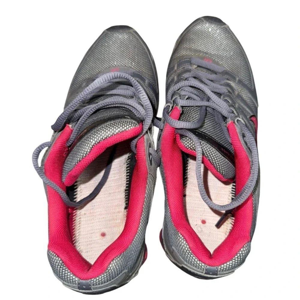 Nike Shox Navina Shoes Womens 9 Pre-Owned Sneakers Grey‎ Pink 392868-060 Cushion
